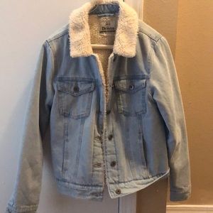 Dravus Sherpa lined blue jean jacket